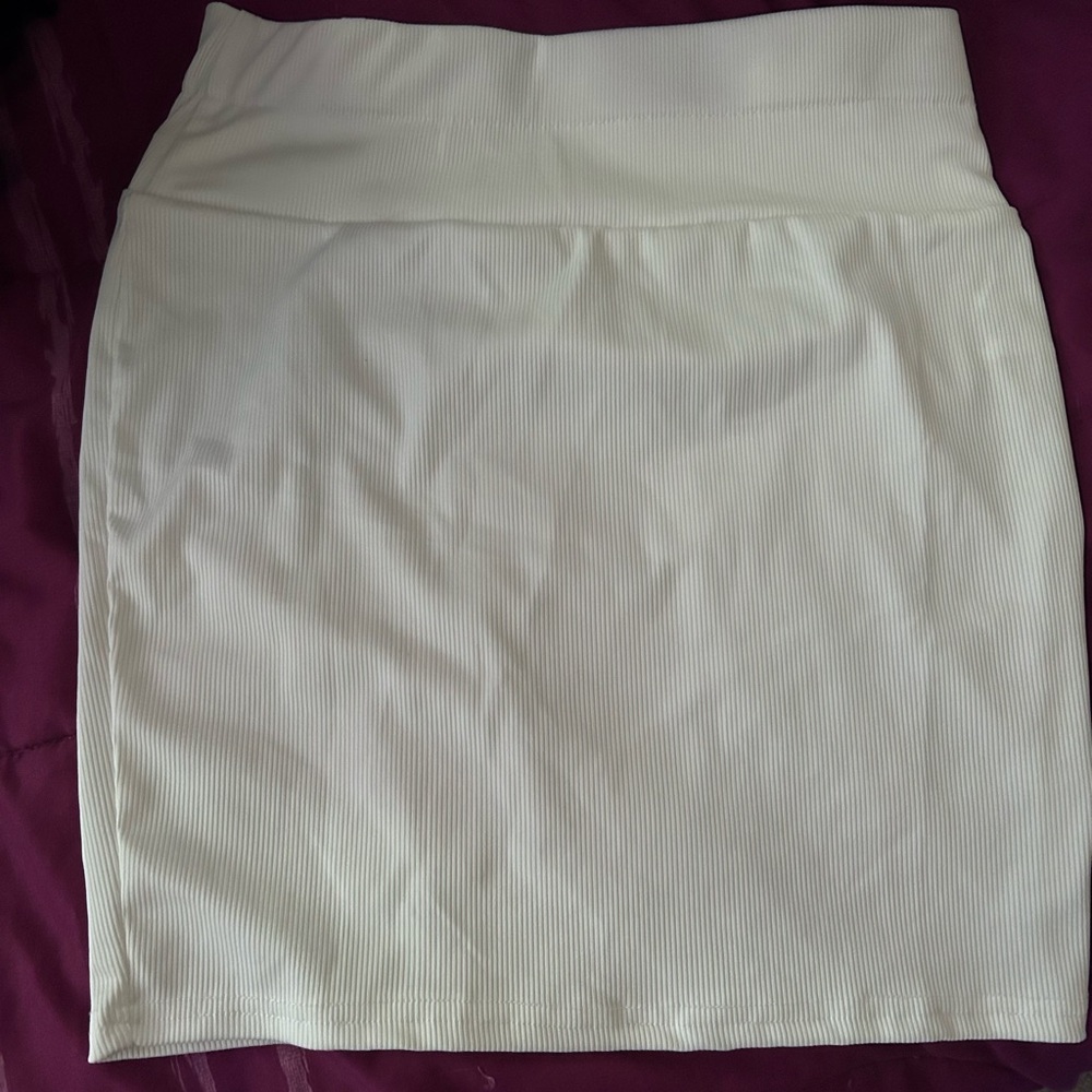 SHEIN Cream Mini Pencil Skirt for Work